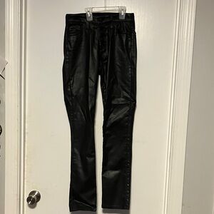AG Adriano Goldschmied Faux leather Black Pants Size 25